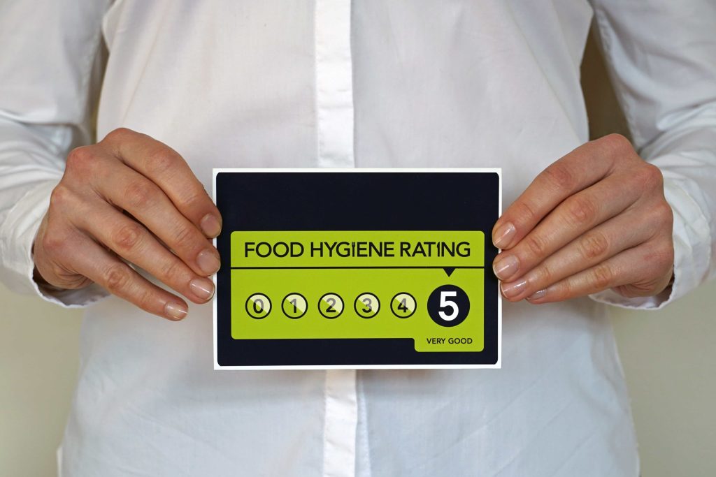 Food hygiene support in a professional kitchen